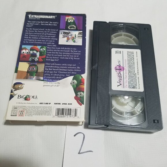 Veggie Tales The Toy That Saved Christmas Big Idea's VHS Tape 2 - Bundle & Save - Picture 2 of 2